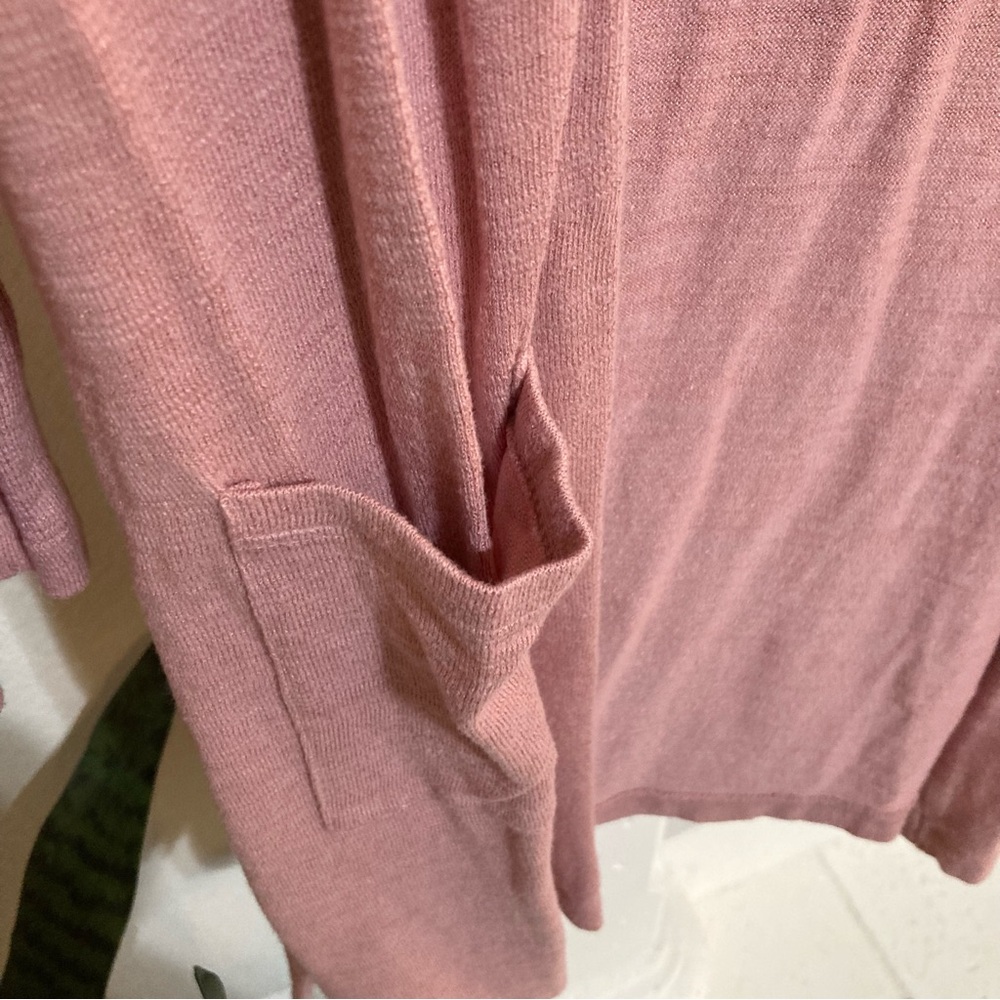 Girls Old Navy Pink Open Front Long Cardigan Sweater Size Youth L Large 10 - 12 - Picture 5 of 8